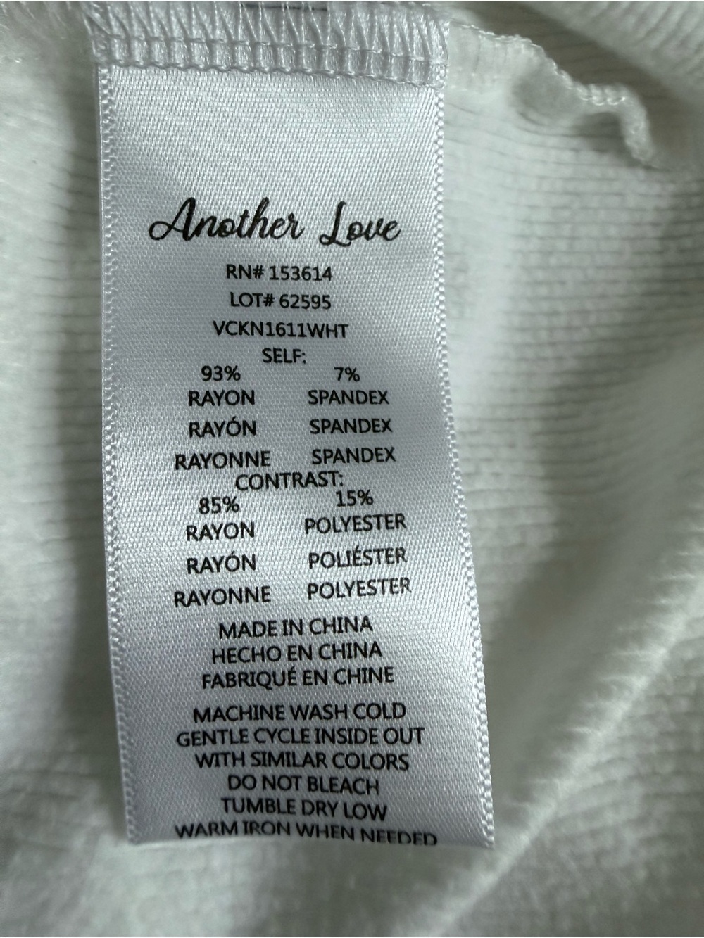 Another Love White Ribbed Henley Button-Front Top - Picture 4 of 4